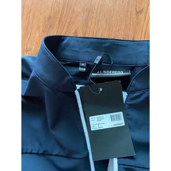 J. Lindeberg Jeff Hybrid Jacket, Men's, Navy/White, Medium, 225$ NWT